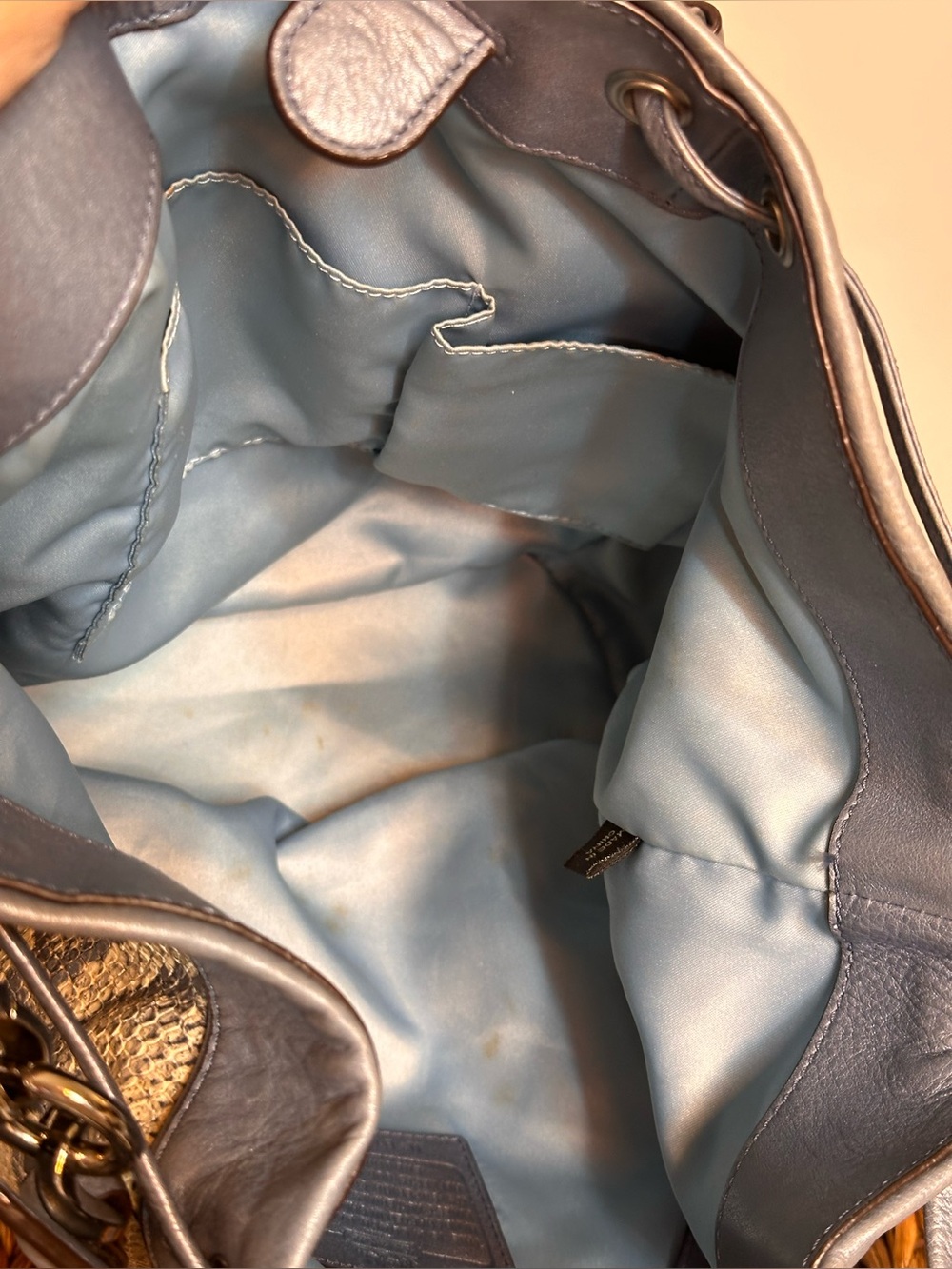 Coach Madison Marielle Python-Embossed Drawstring Shoulder Bucket Bag 17019 - Picture 14 of 14